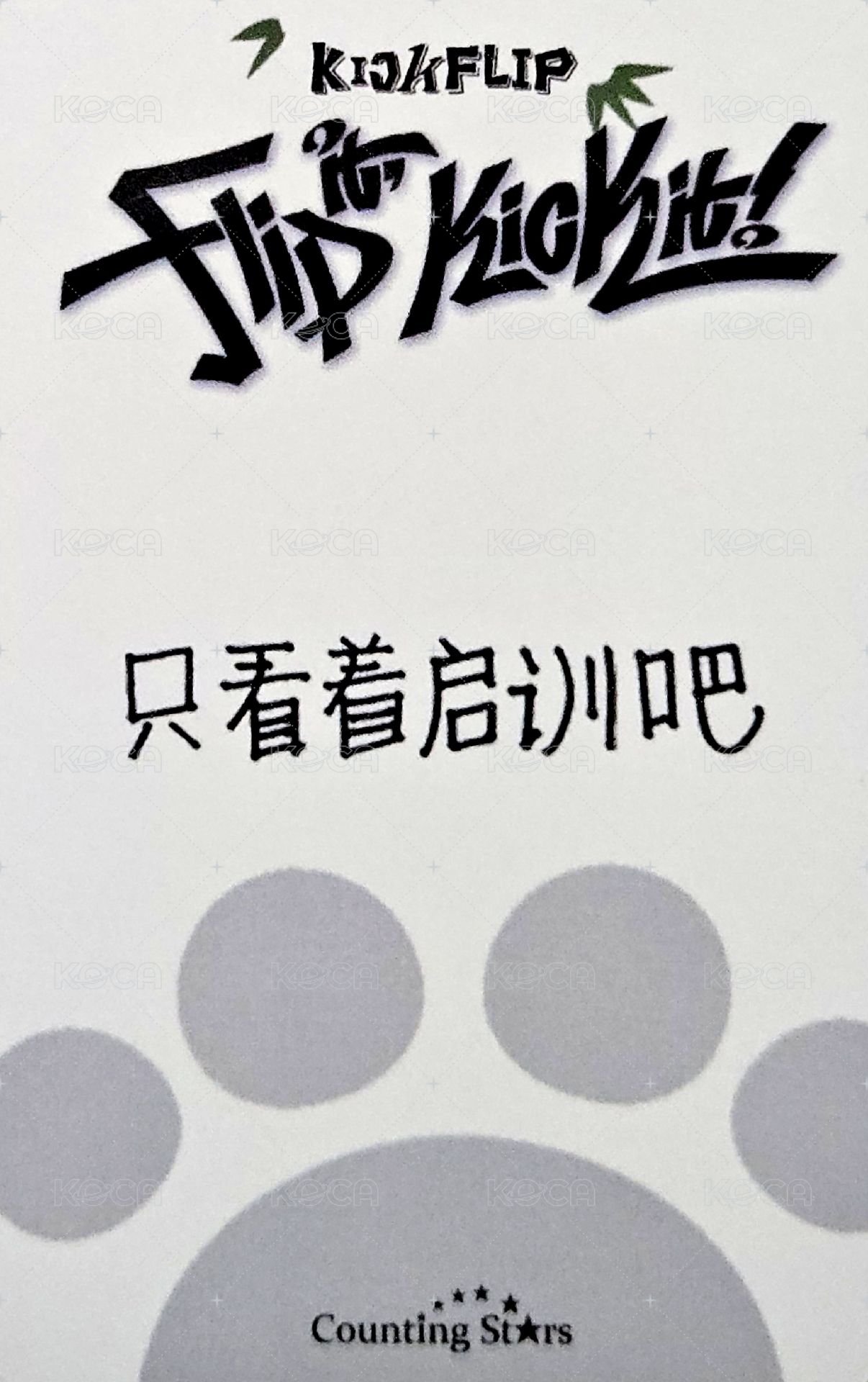 迷一 數星星 3.0 簽售卡 熊貓ver. 背面
