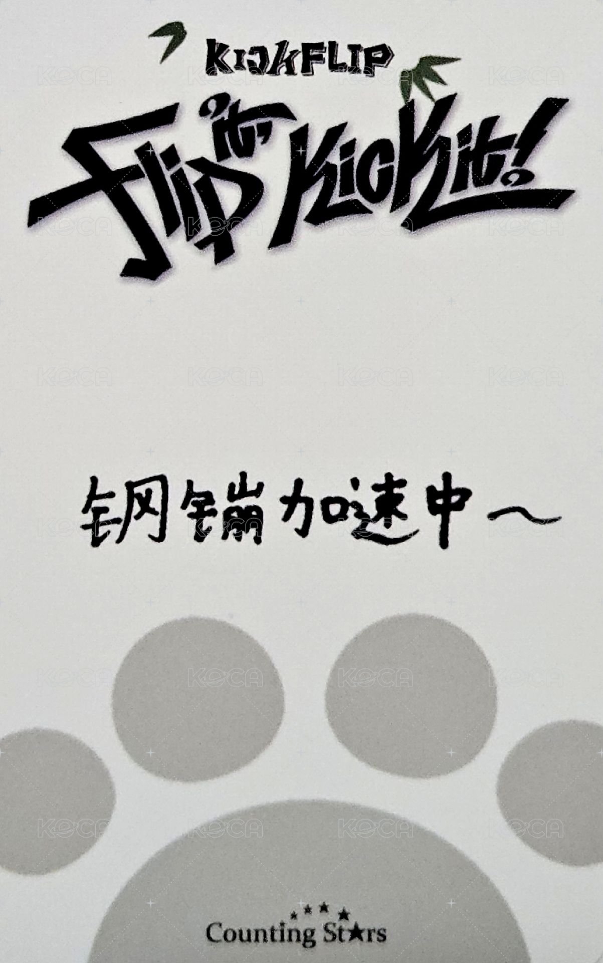 迷一 數星星 3.0 簽售卡 熊貓ver. 背面