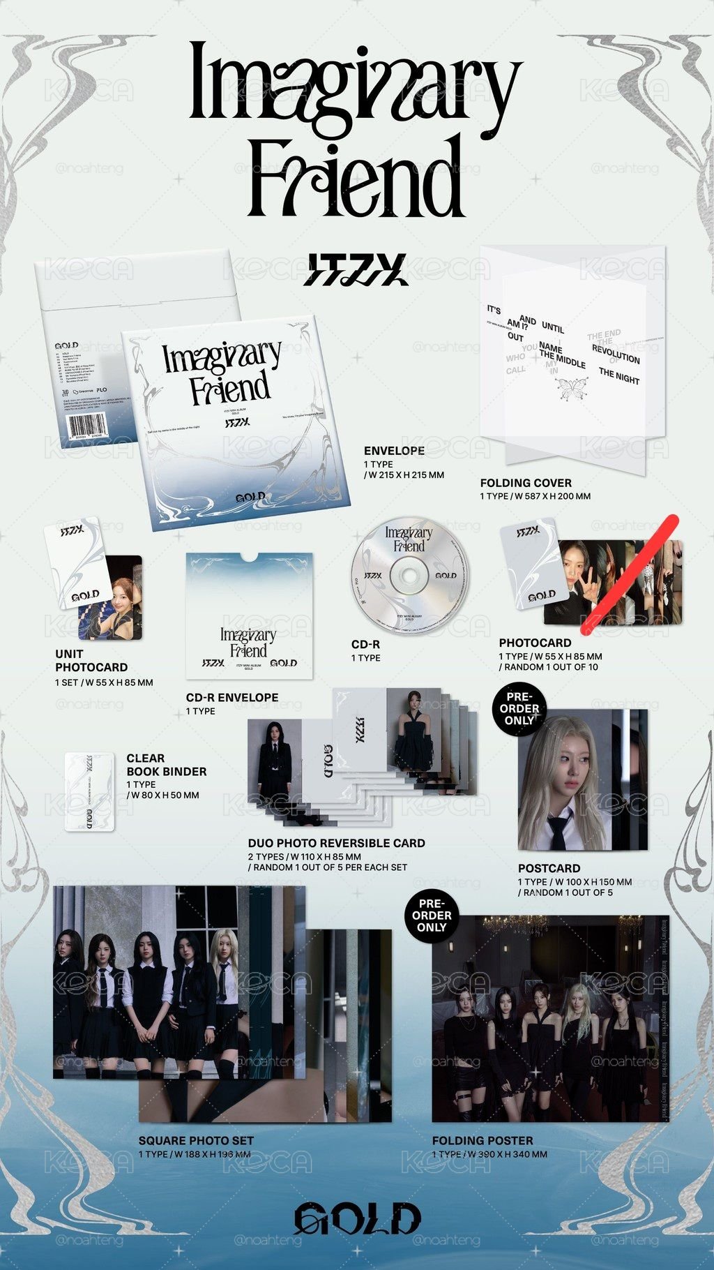 ITZY GOLD  (Imaginary Friend版) 已拆專