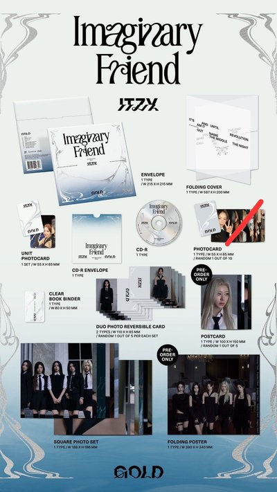 ITZY GOLD  (Imaginary Friend版) 已拆專