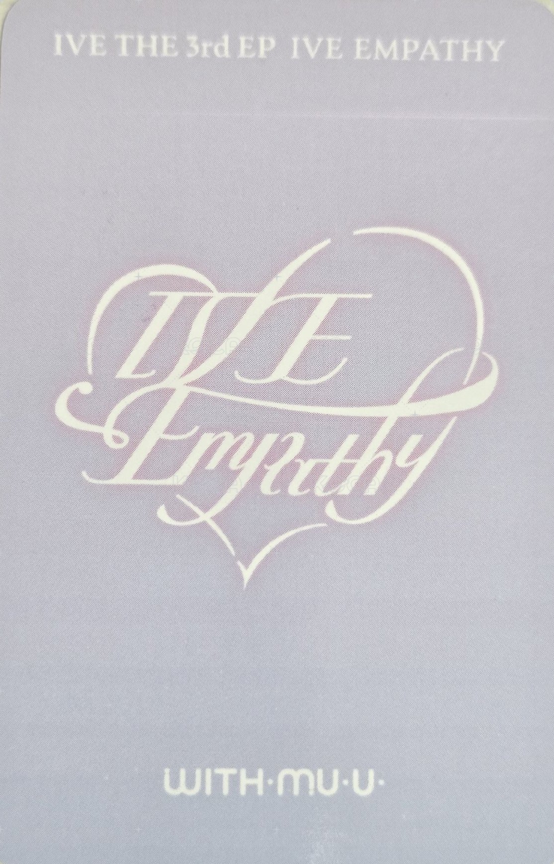 IVE EMPATHY wm 6.0 簽售卡  背面