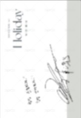 D&E HOLIDAY yzy 特典卡 明信片 背面