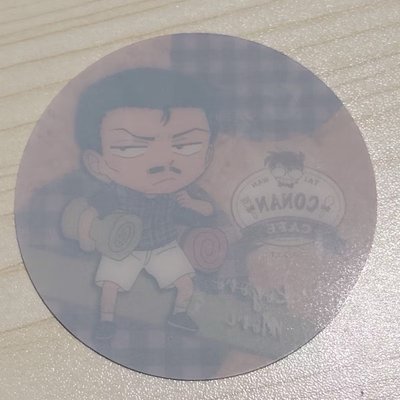 名偵探柯南 毛利小五郎 咖啡廳塑膠杯墊 餐廳