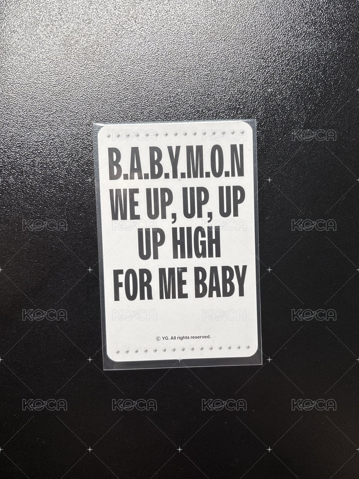 WE GO UP yg 線下快閃 特典卡 單封E ver.