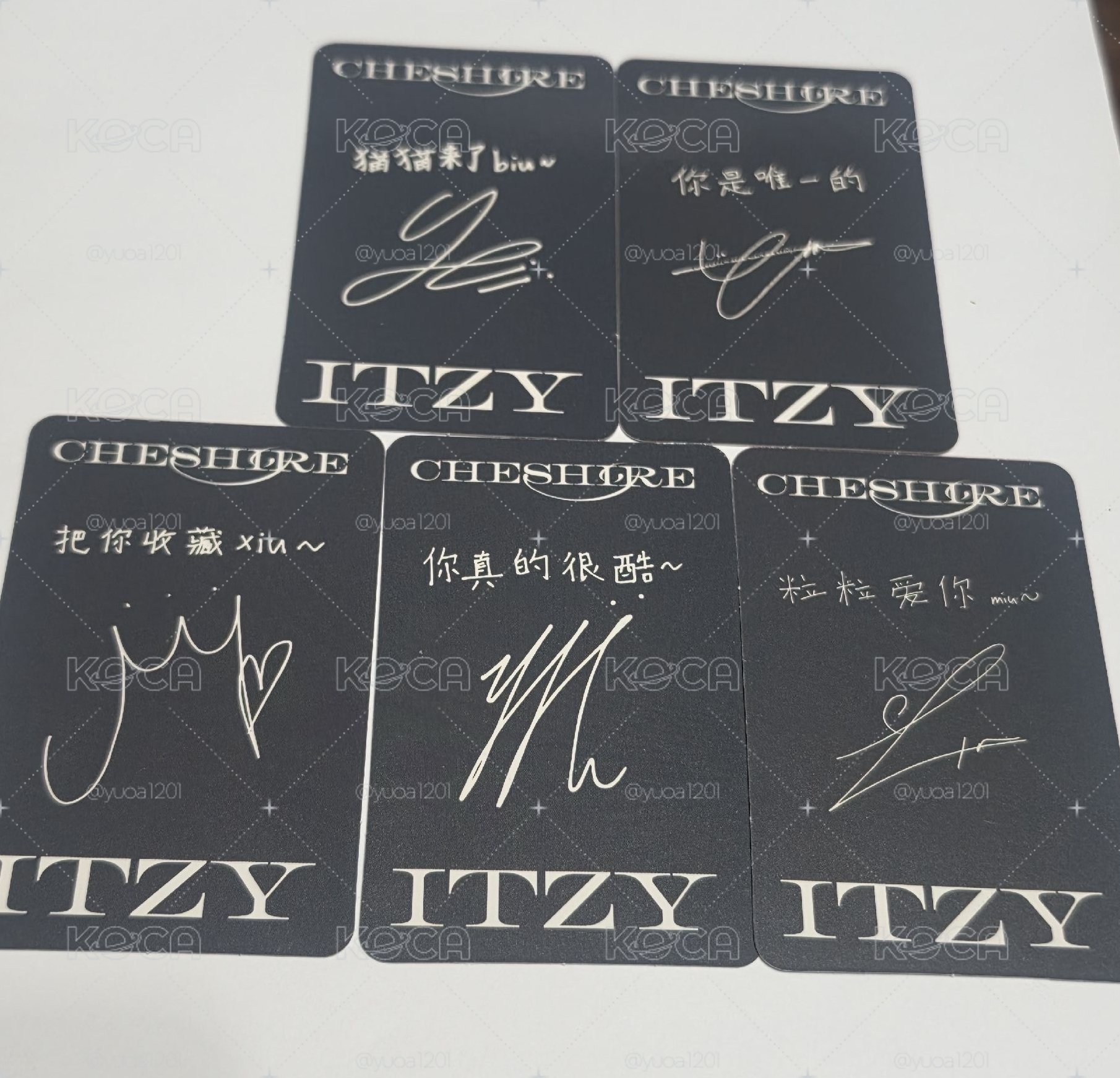 itzy 一直娛 中文卡背