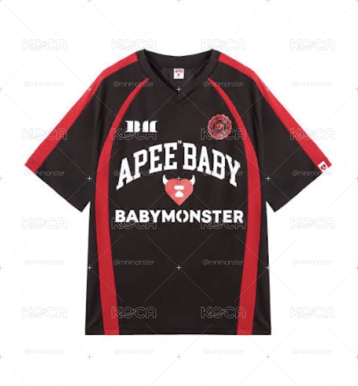 🍀Mini Monster🦥 apee球衣黑色 XS號