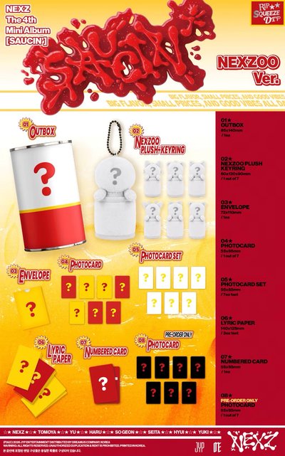 [Pre-Order~8/15] NEXZ 4th Mini Album [SAUCIN’] WM通路