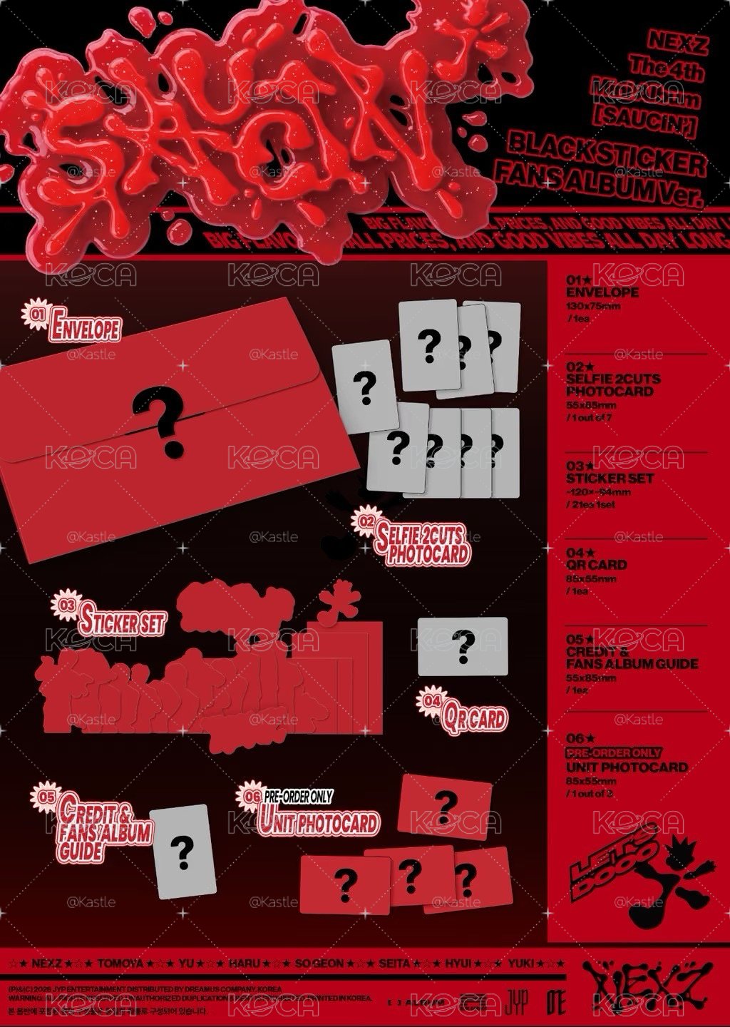 [Pre-Order~8/15] NEXZ 4th Mini Album [SAUCIN’] WM通路