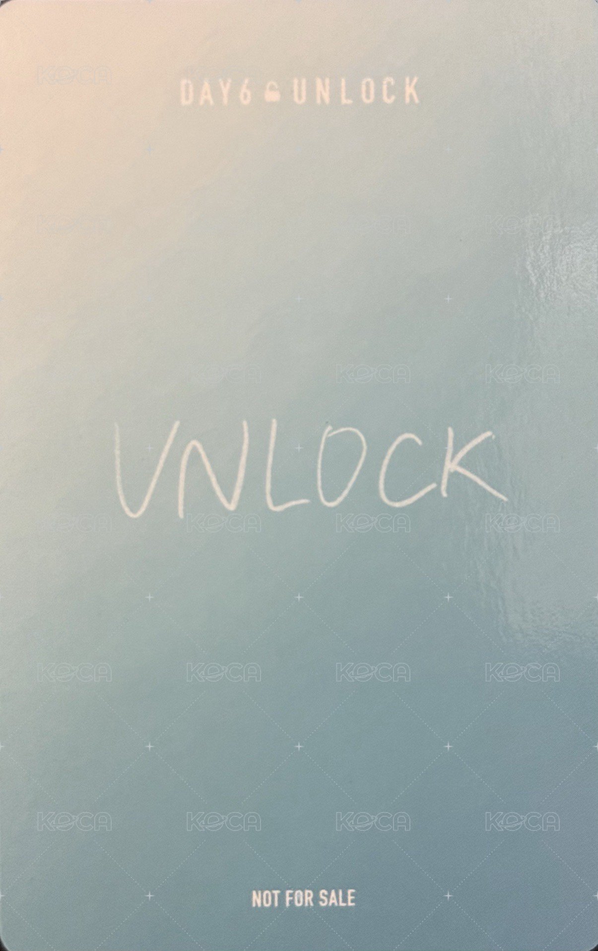 UNLOCK 初回限定 專輯卡  背面