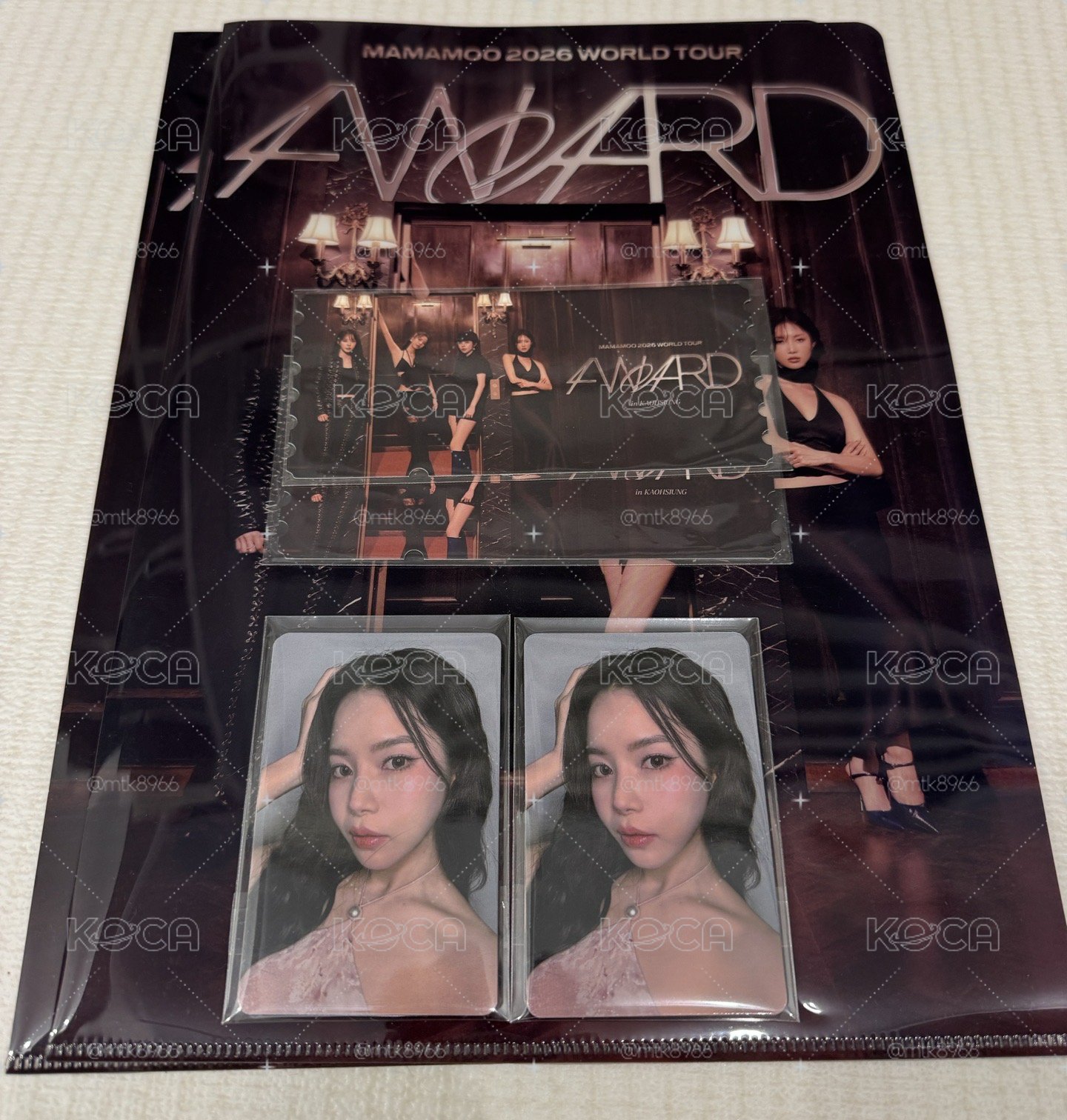 Mamamoo 4WARD 演唱會小卡+票卡+資料夾