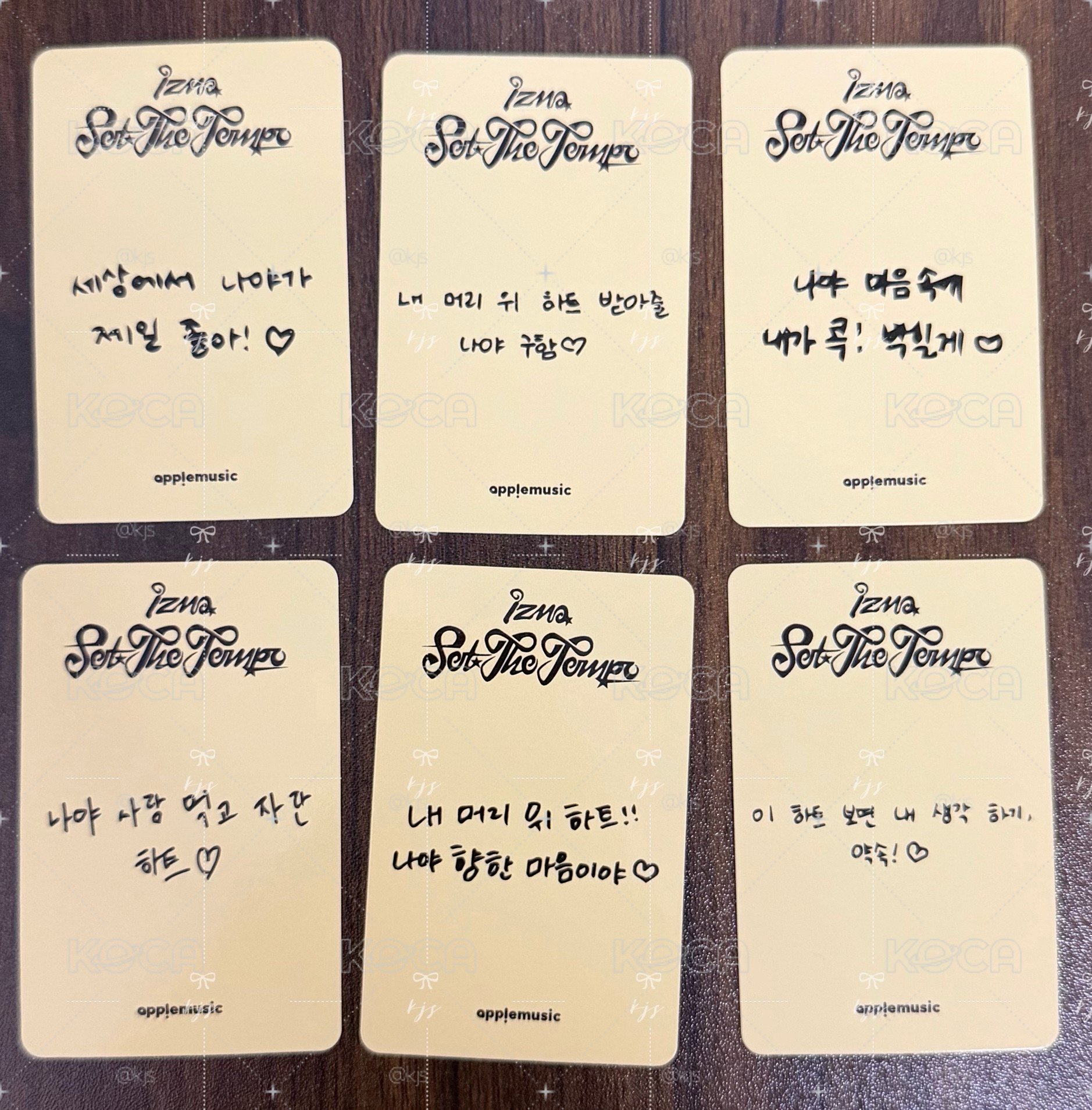 am簽售特典 / 手寫韓文卡背（現貨）