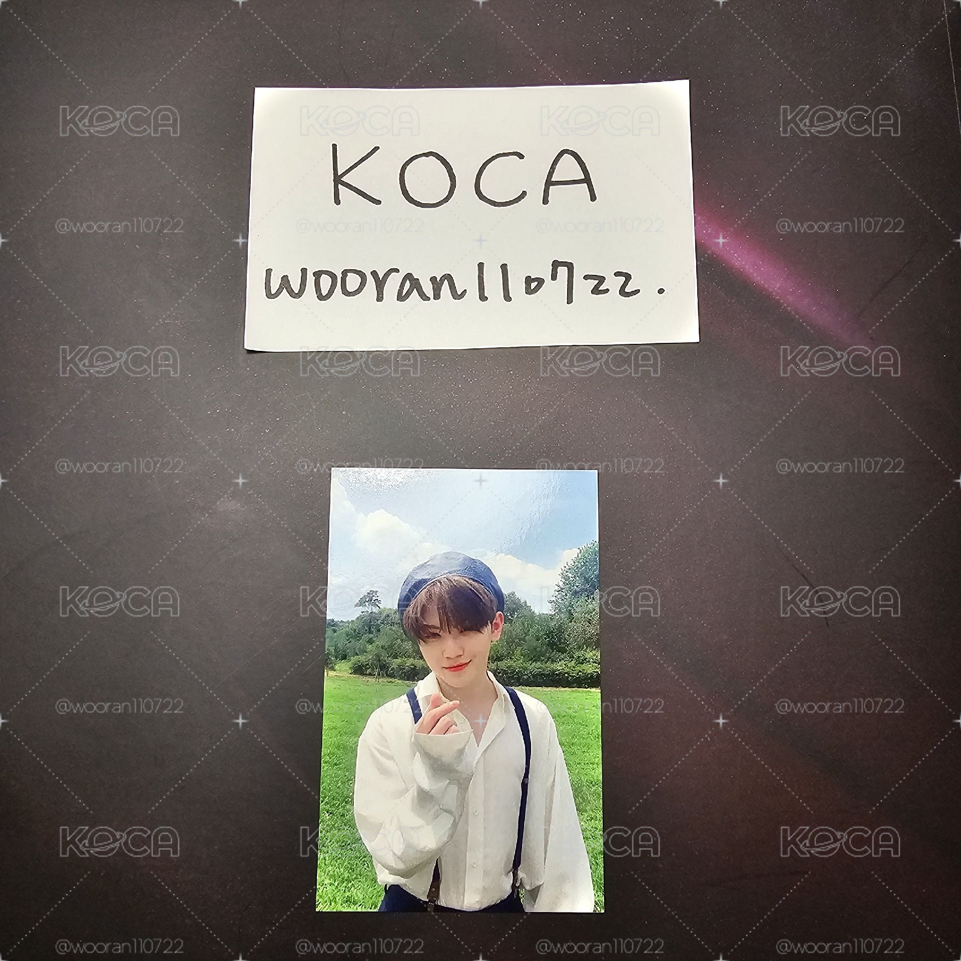 Woozi 李知勳 正三 貝雷帽打歌卡 