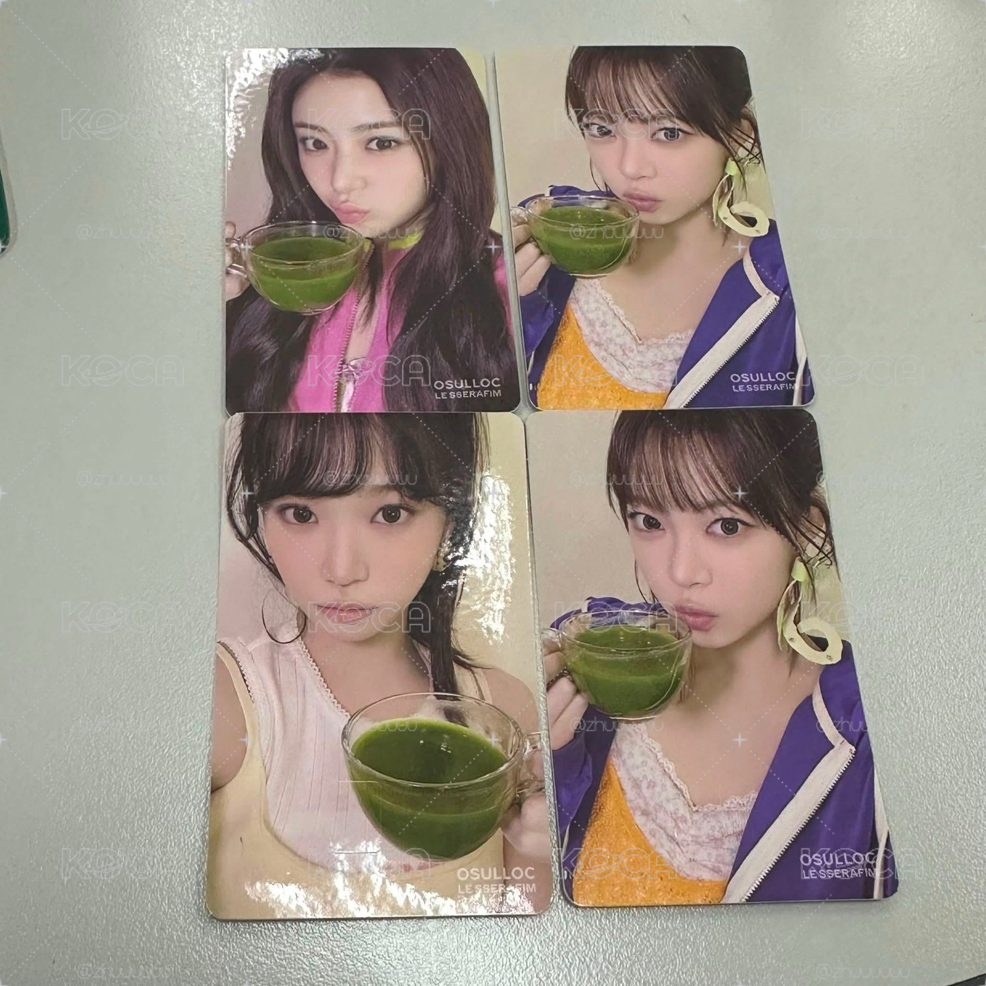 PUREFLOW OSULLOC 抹茶 周邊卡 貼紙