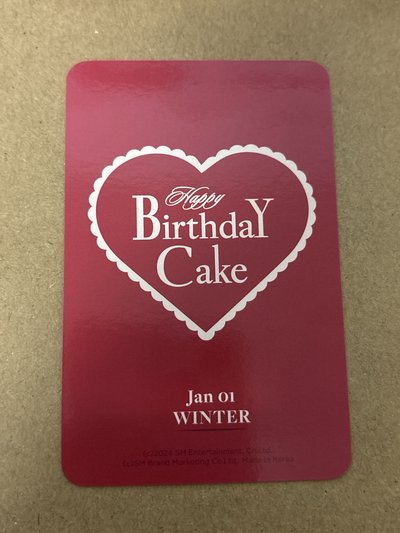 Artist Birthday  周邊卡 24生日冬
