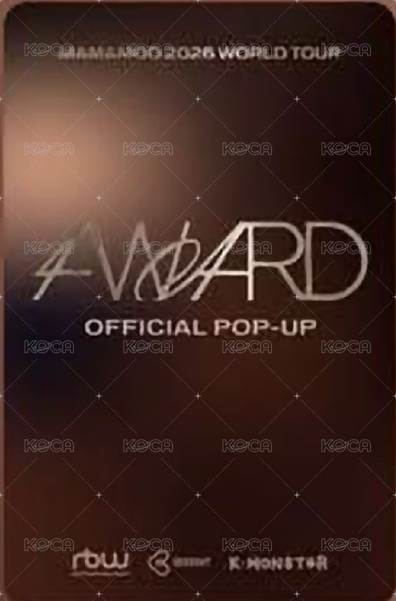 2026 WORLD TOUR [4WARD] MANILA快閃店 滿額卡  背面