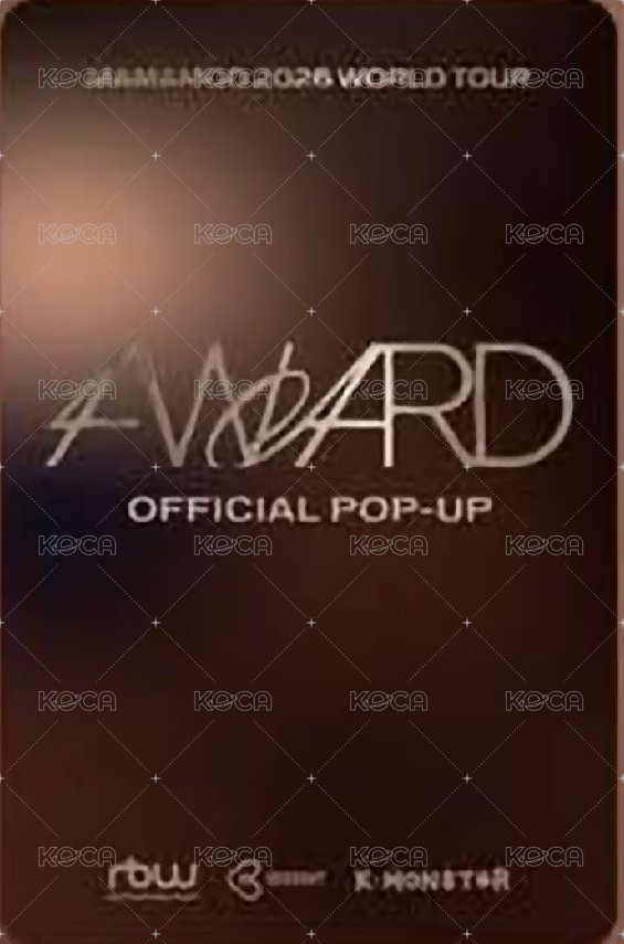 2026 WORLD TOUR [4WARD] MANILA快閃店 滿額卡  背面