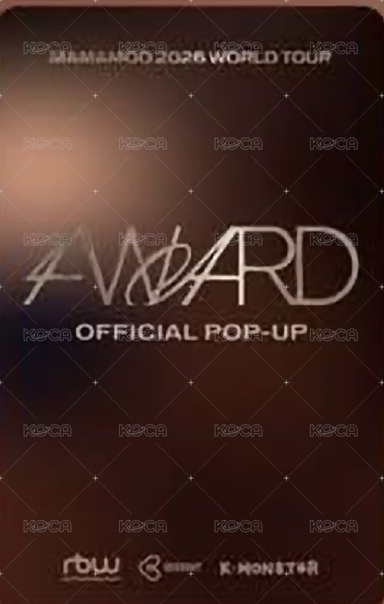 2026 WORLD TOUR [4WARD] MANILA快閃店 滿額卡  背面