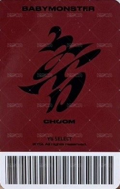 춤 (CHOOM) yg 單封預售 特典卡 B ver. 背面
