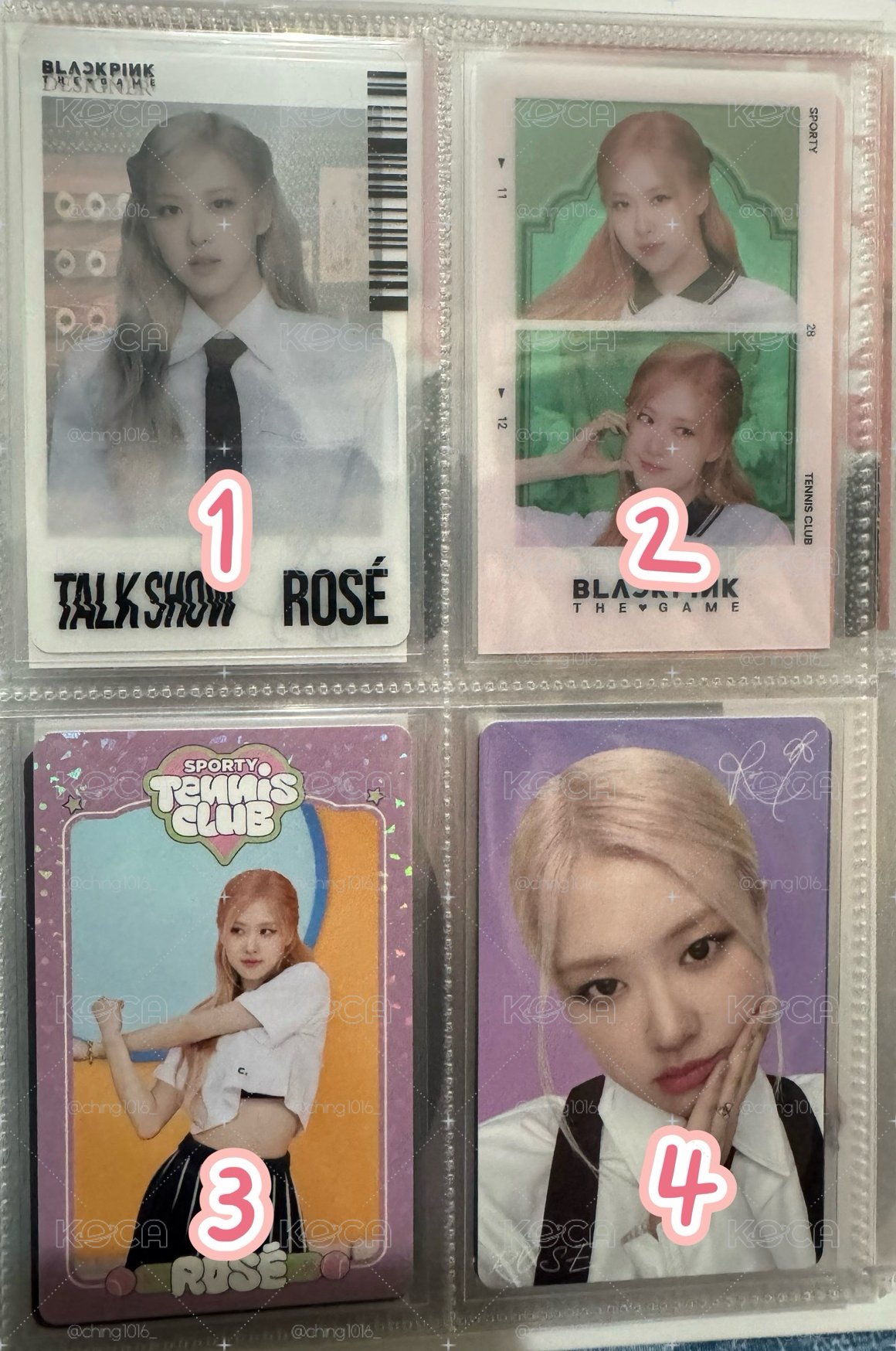 Rosé BPTG專輯小卡