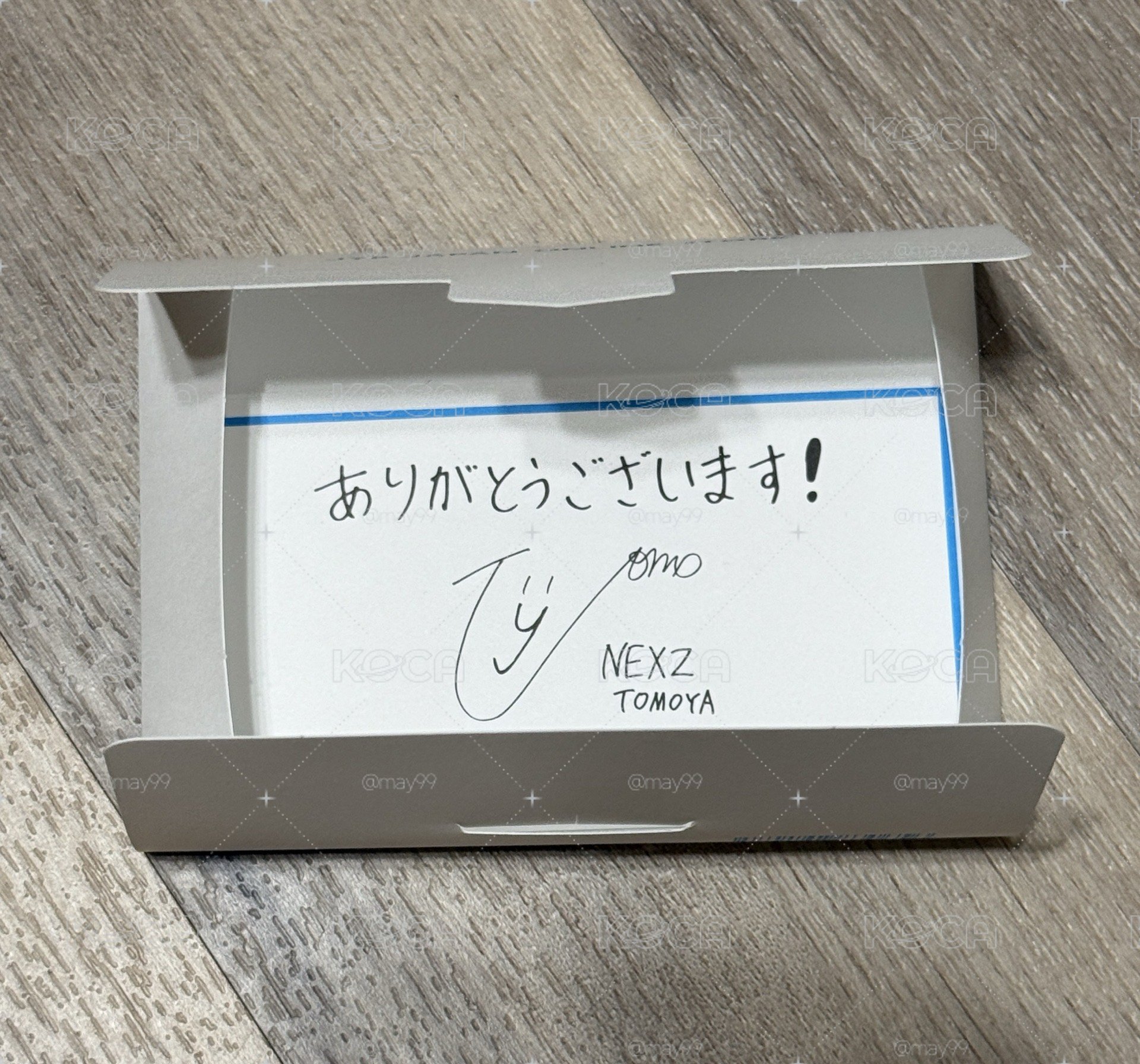 NEXZ TOMOYA JYP JP 隨機印簽感謝卡