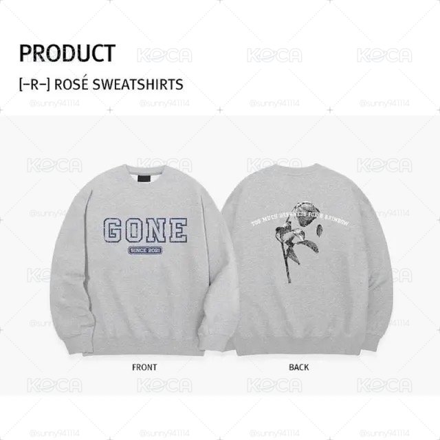 ROSÉ GONE sweatshirts(L)