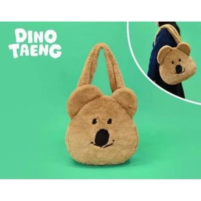 🥨Nice.b選物🥨韓國正版 Dinotaeng Quokka 短毛絨大臉手提包 最萌短尾矮袋鼠 療癒系穿搭包