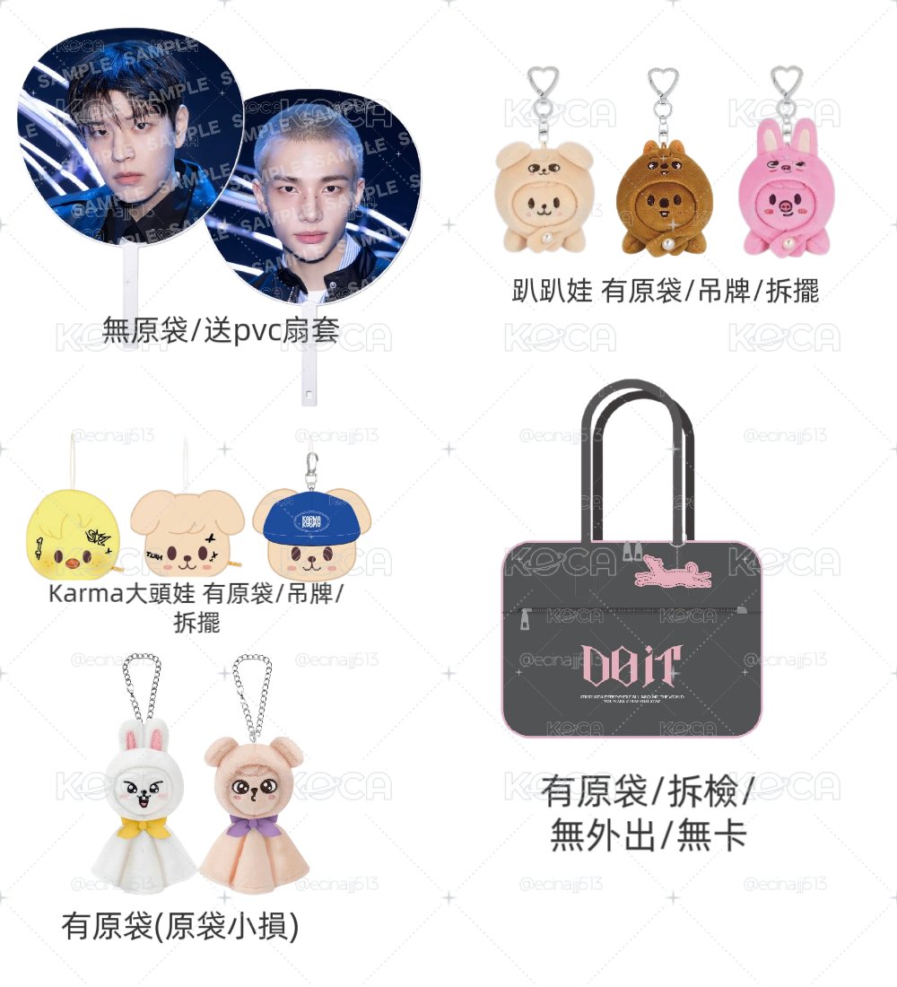 SKZ王扇/趴娃/KARMA大頭娃/晴天娃娃/波士頓包