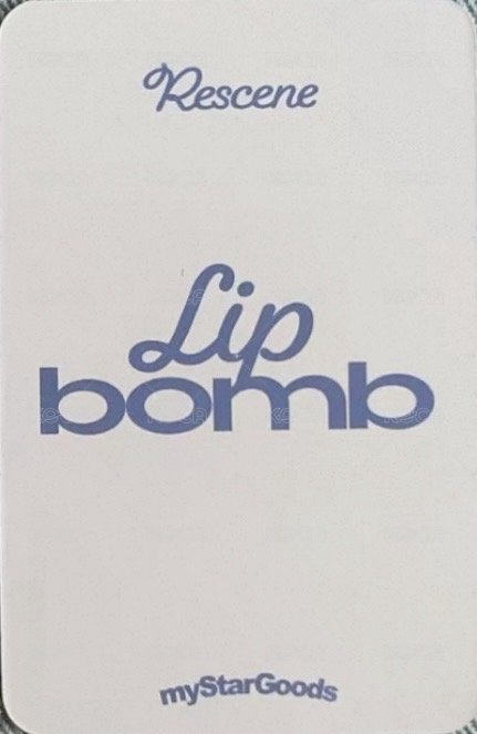 lip bomb msg 4.0個簽 鴨嘴ver. 簽售卡  背面