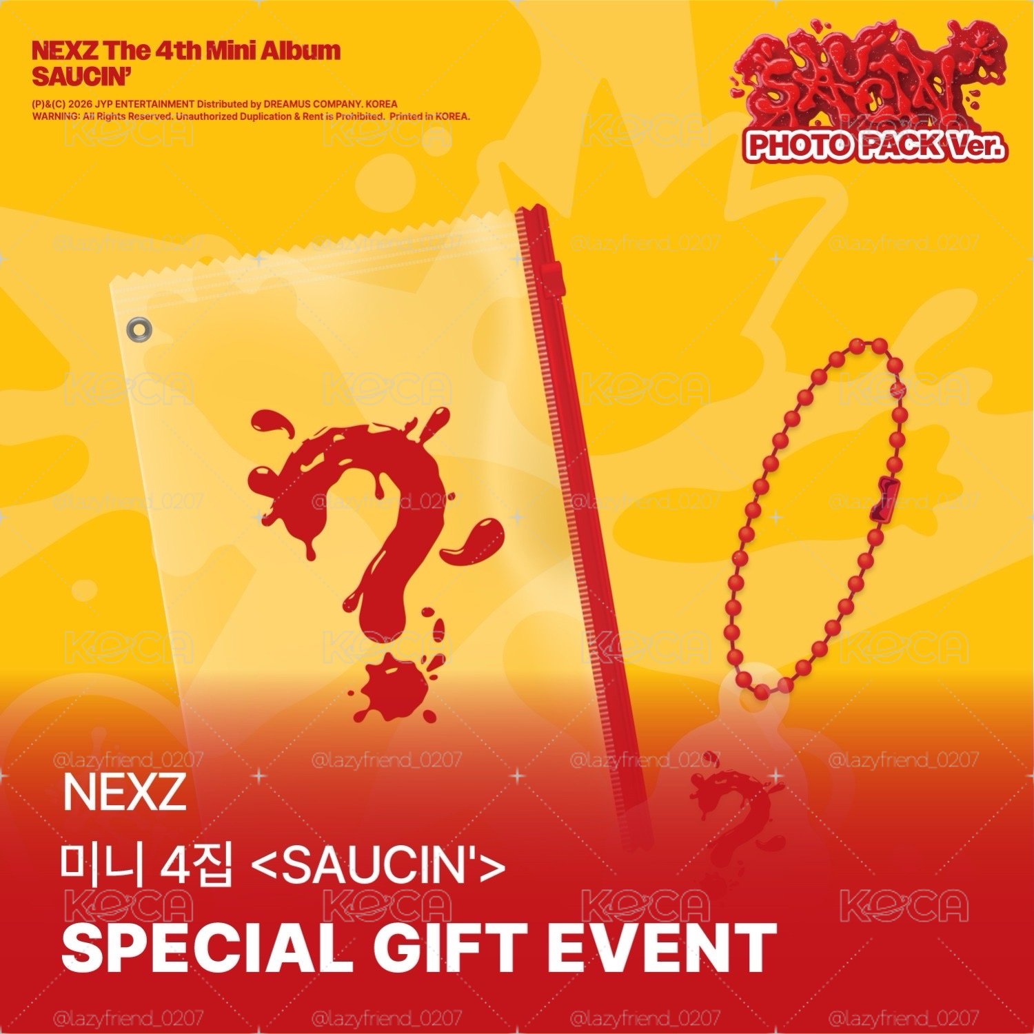 🍊預購🍊NEXZ(넥스지) - 미니 4집 [SAUCIN’] (PHOTO PACK Ver.)