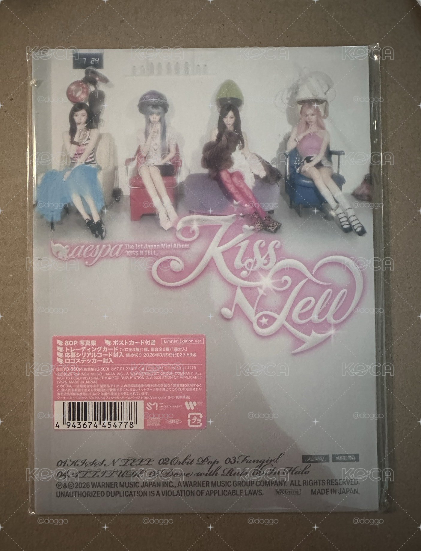 kiss n tell l版全新未拆