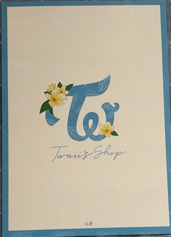 TWICE POPUP STORE "Twaii's Shop" 明信片  背面