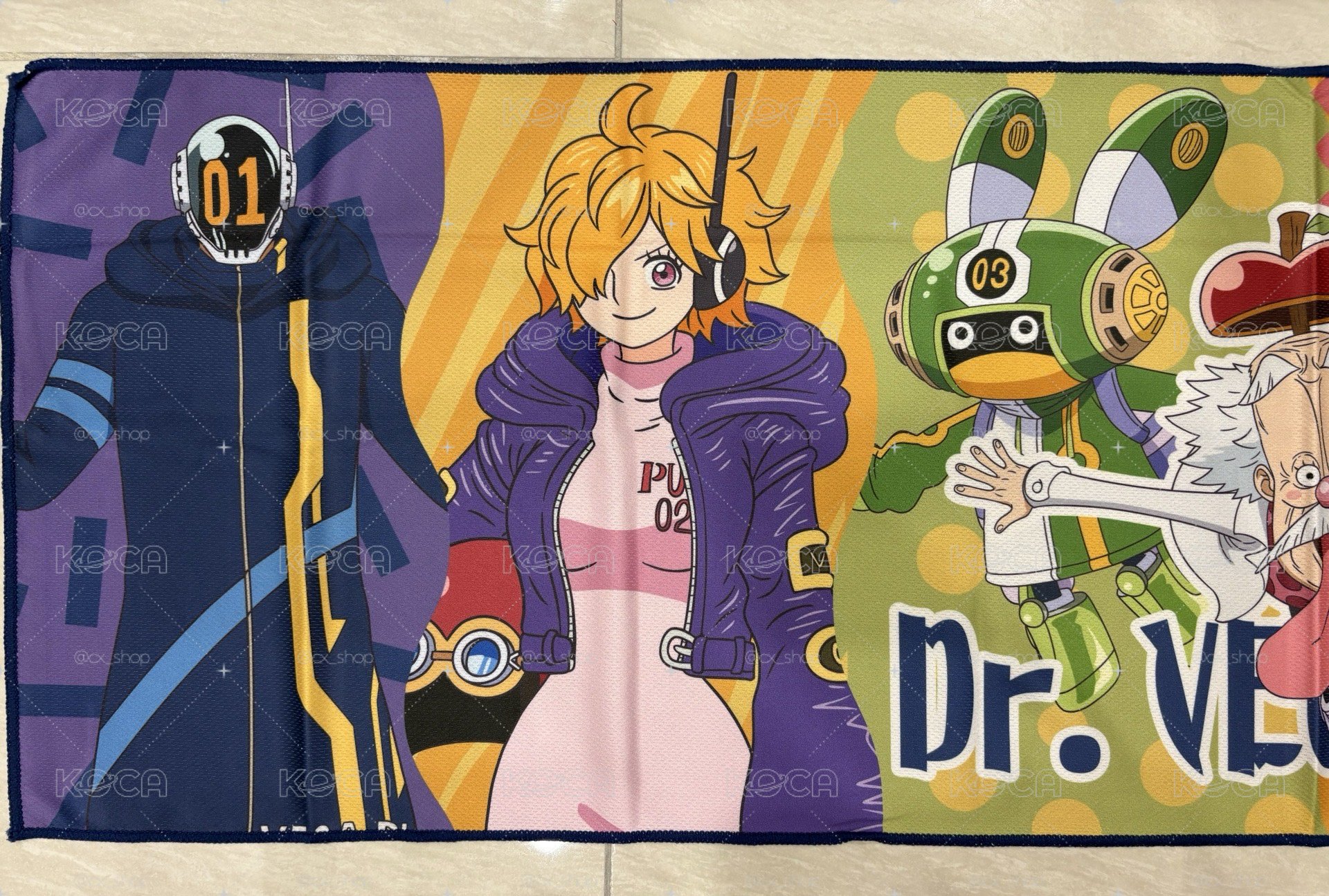 航海王/海賊王(ONEPIECE) 貝加龐克 +全體分身 冰涼運動毛巾