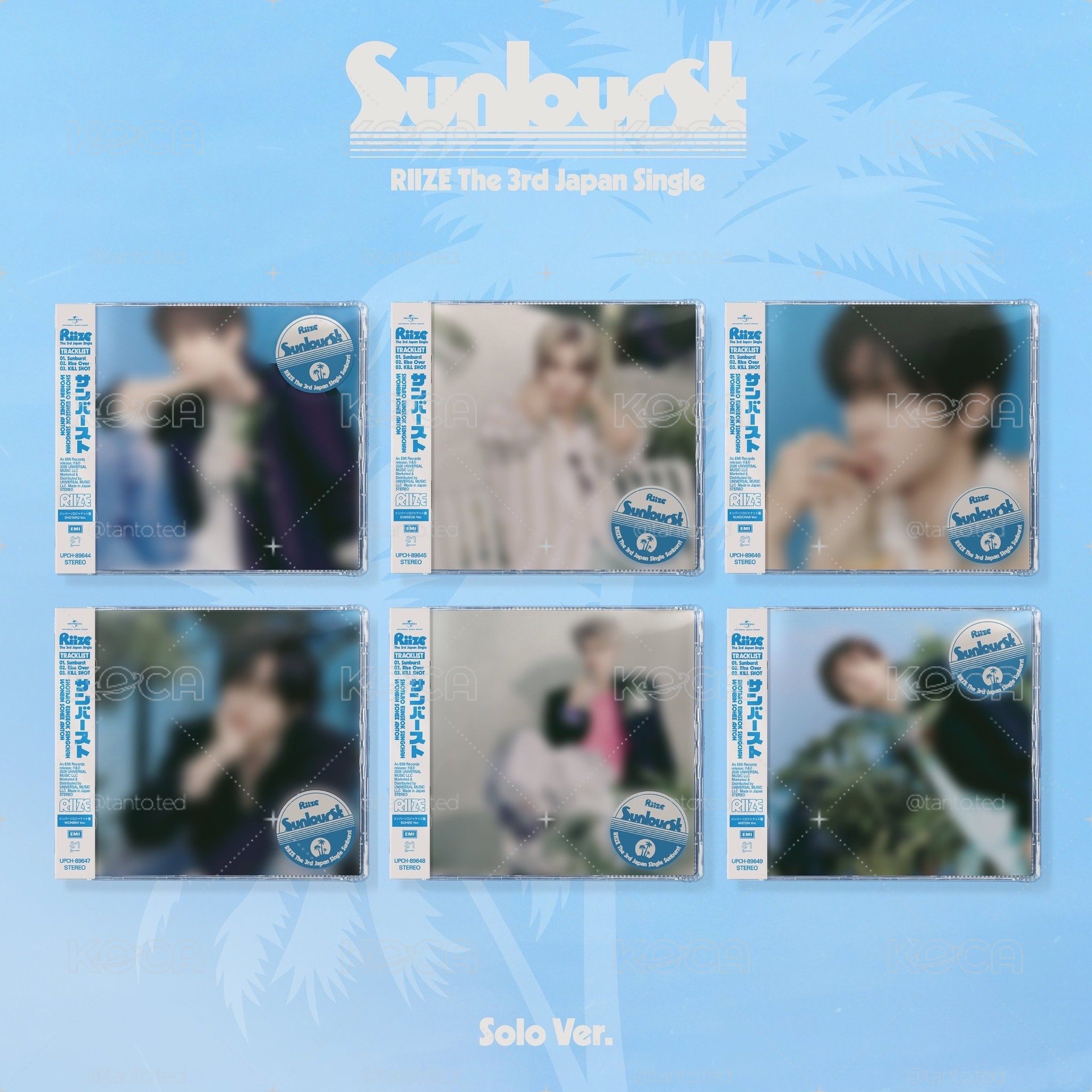 RIIZE 日單《Sunburst》各成員單封！