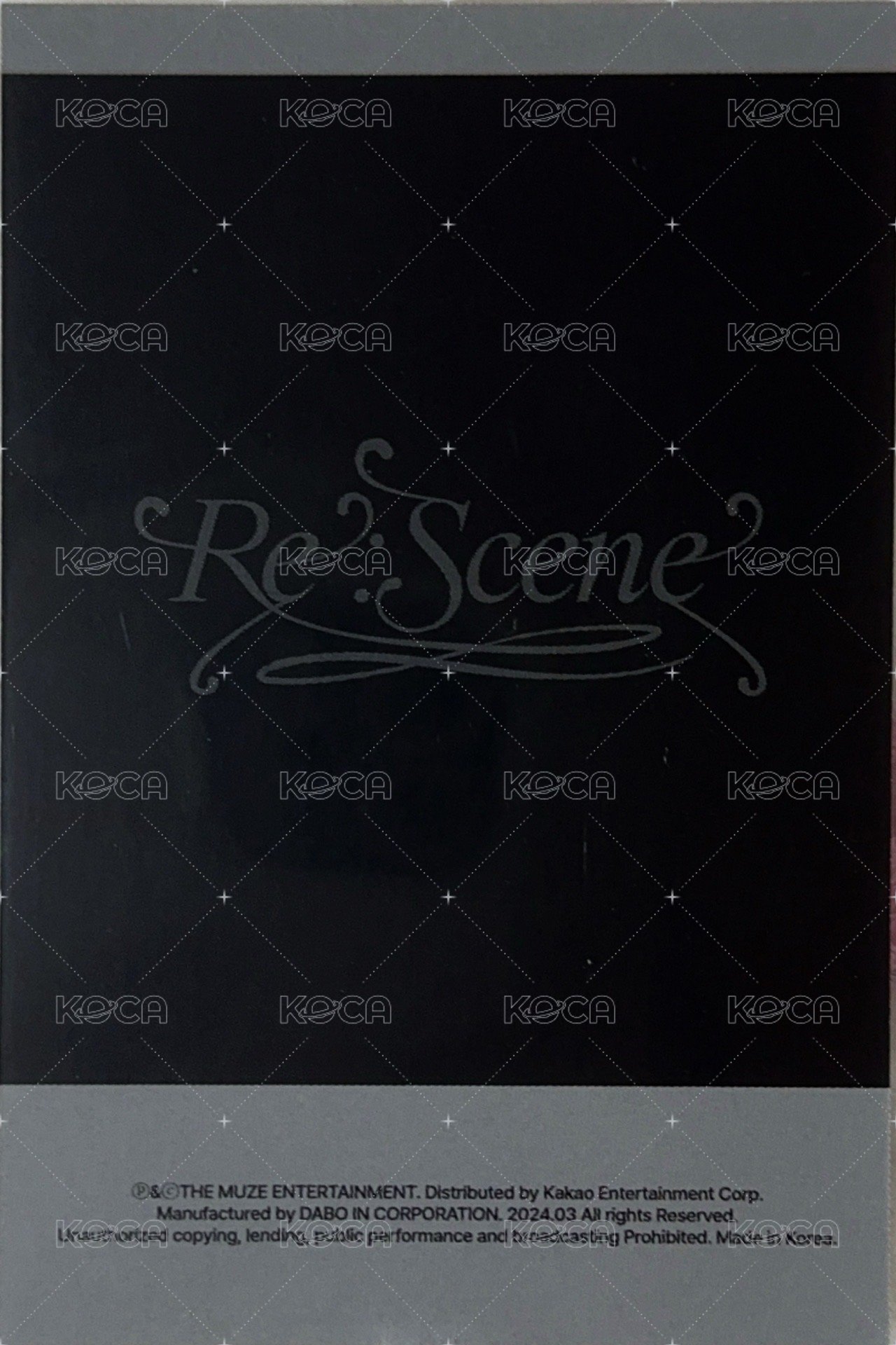 Re:Scene PLVE專拍立得 專輯卡  背面