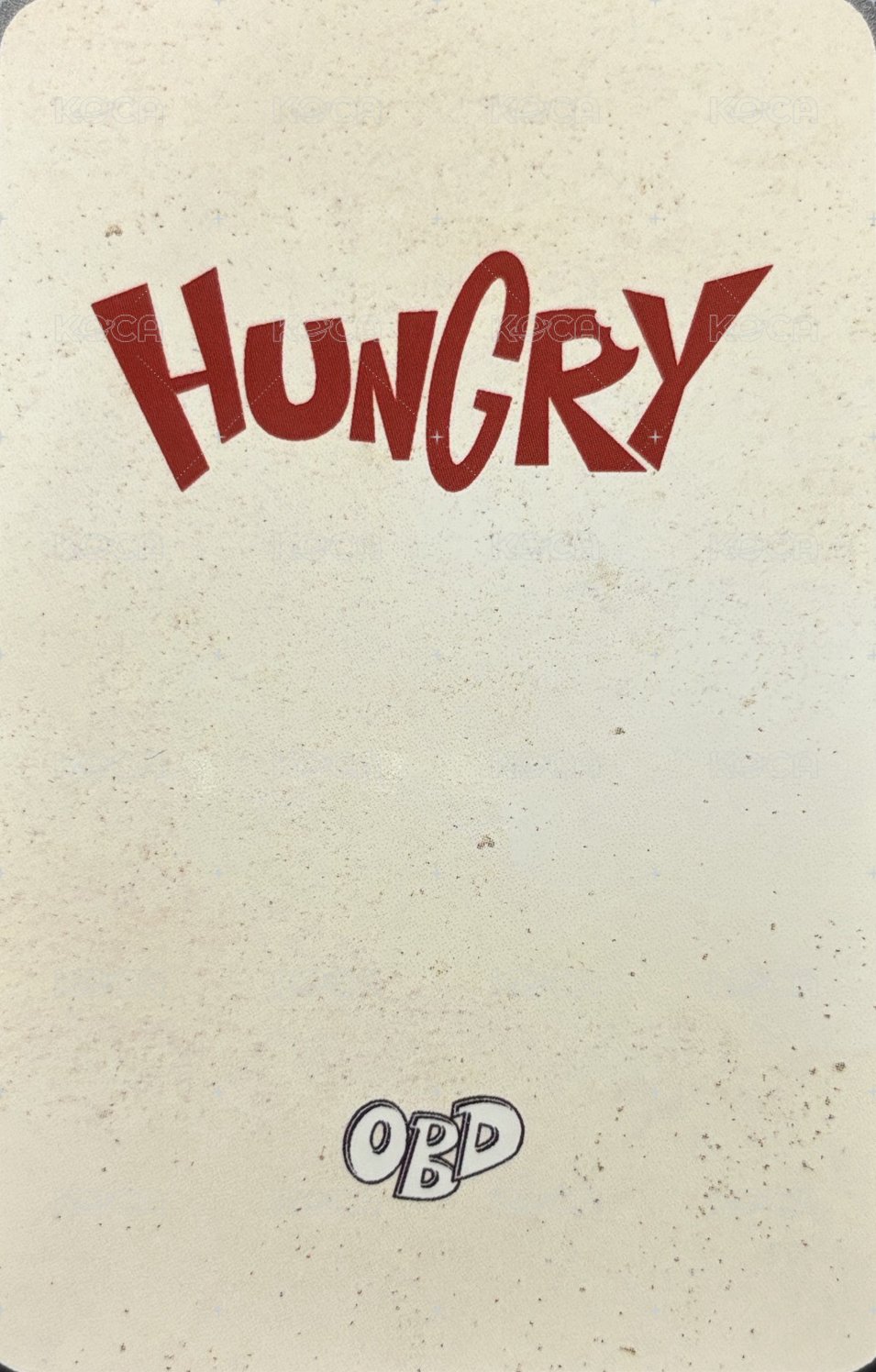HUNGRY Side A 2.0 打歌卡  背面
