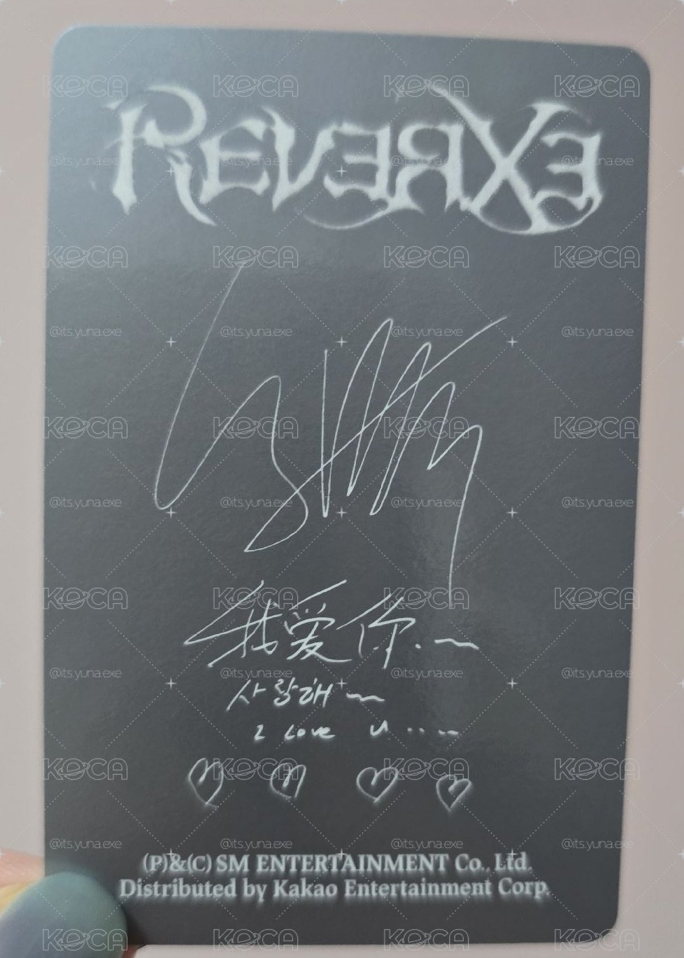 REVERSE big smini 專卡 LAY 張藝興