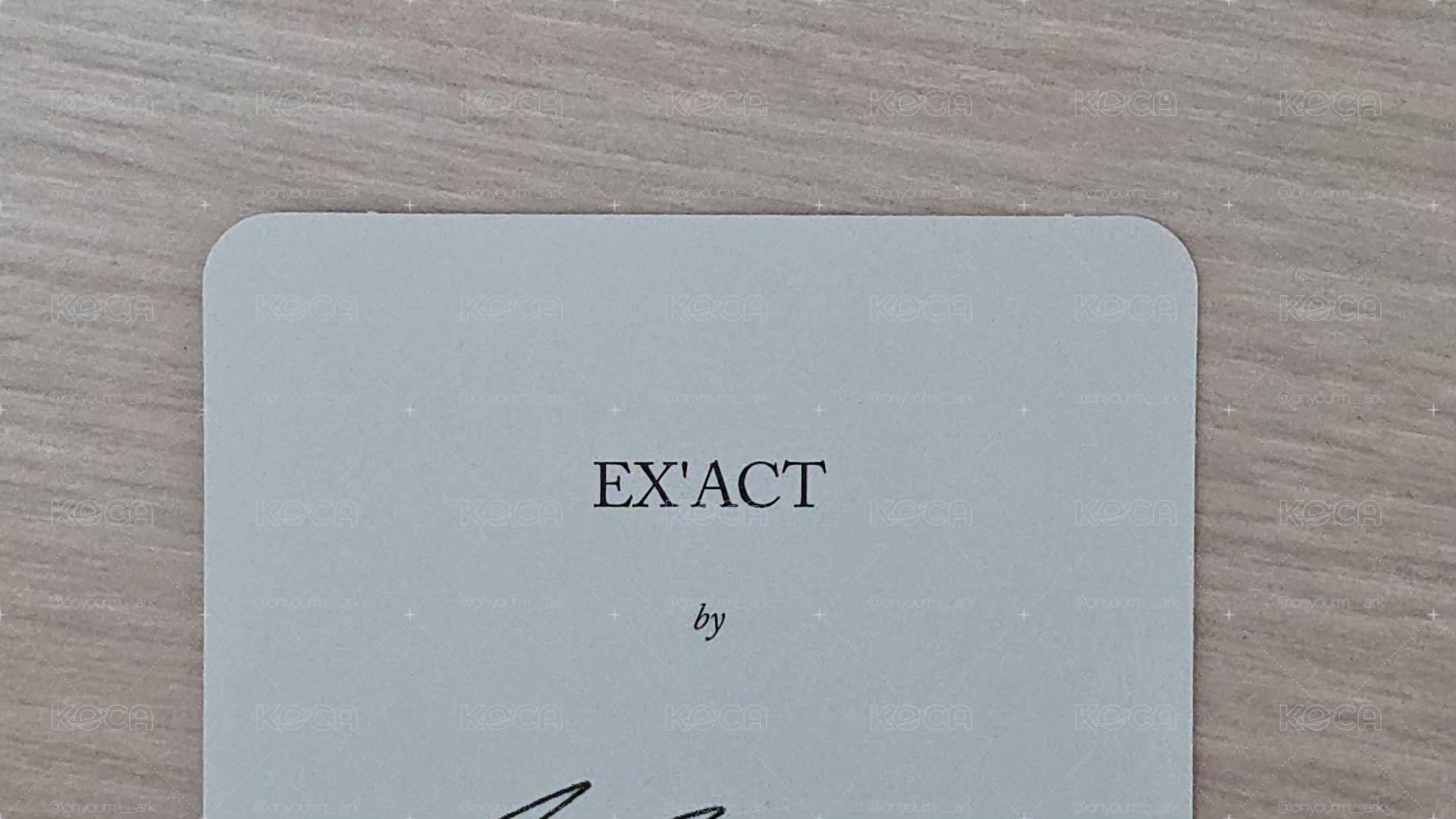 [一對Chen] EX'ACT 專輯卡