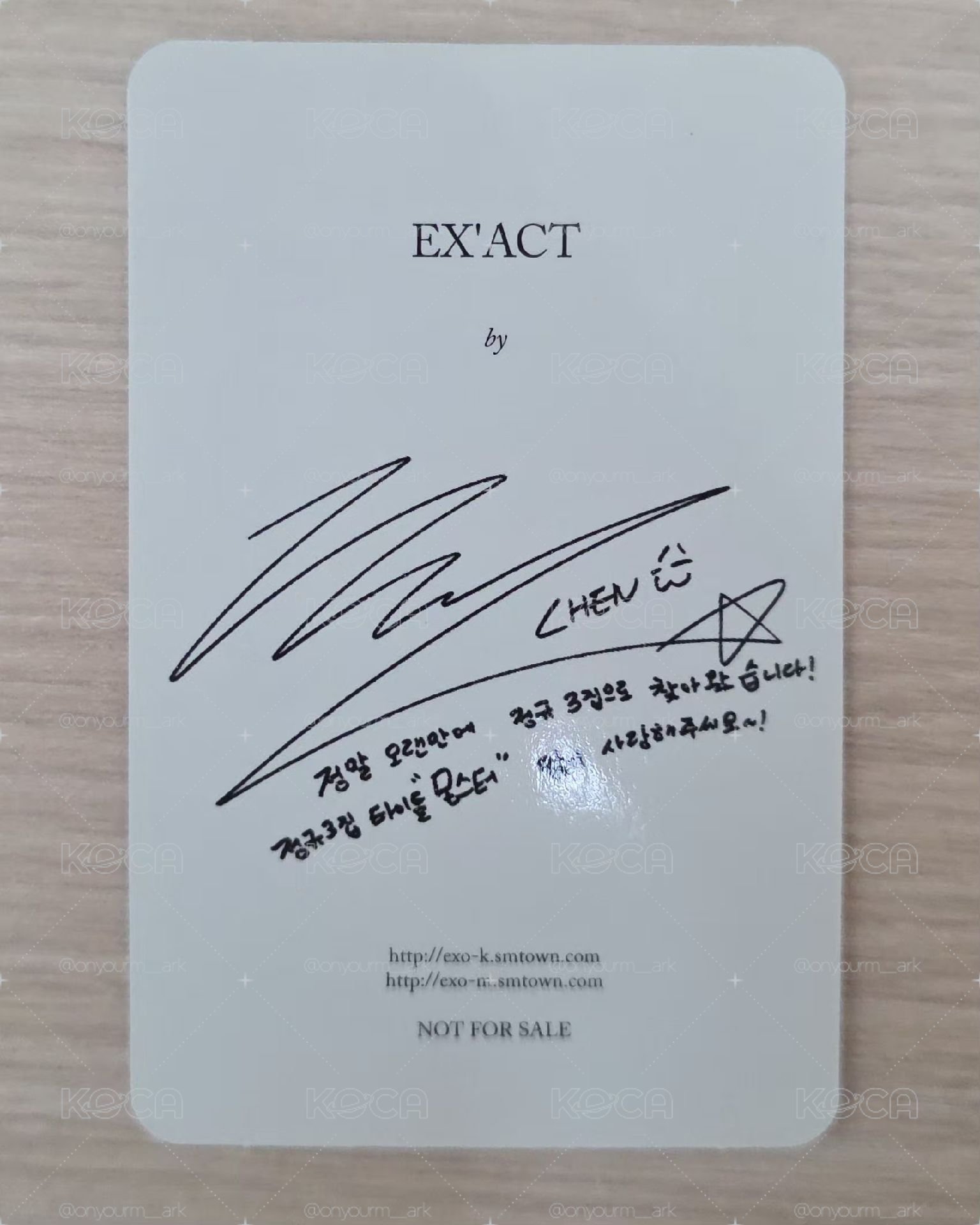 [一對Chen] EX'ACT 專輯卡