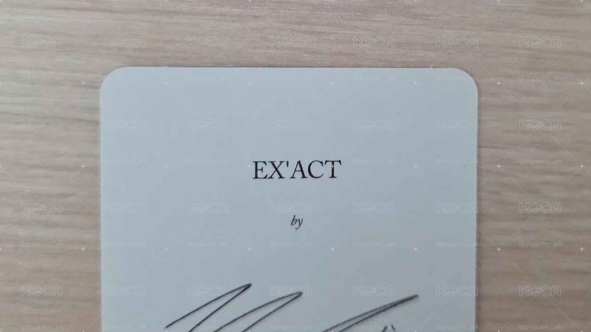 [一對Chen] EX'ACT 專輯卡