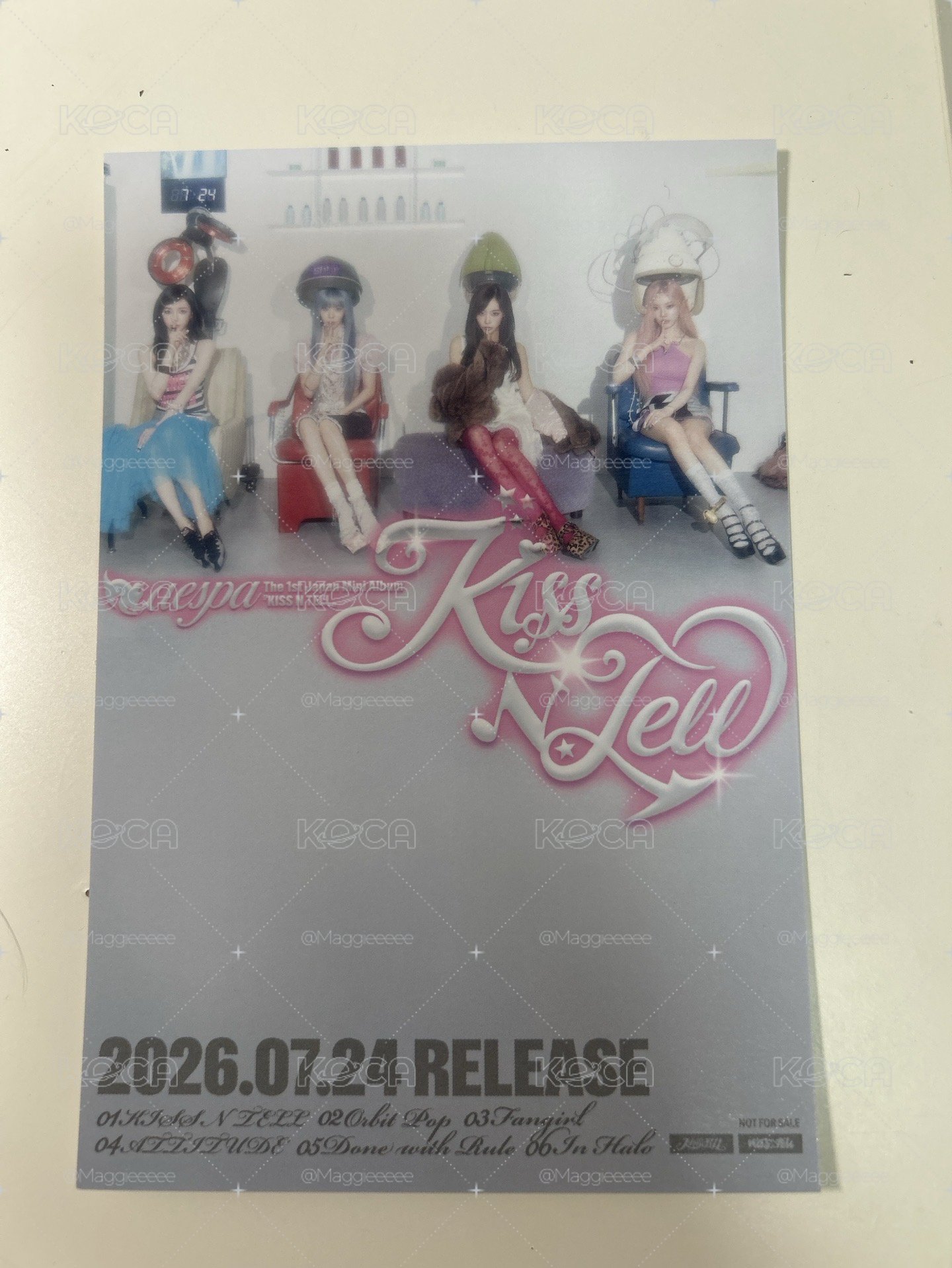 kiss n tell 明信片