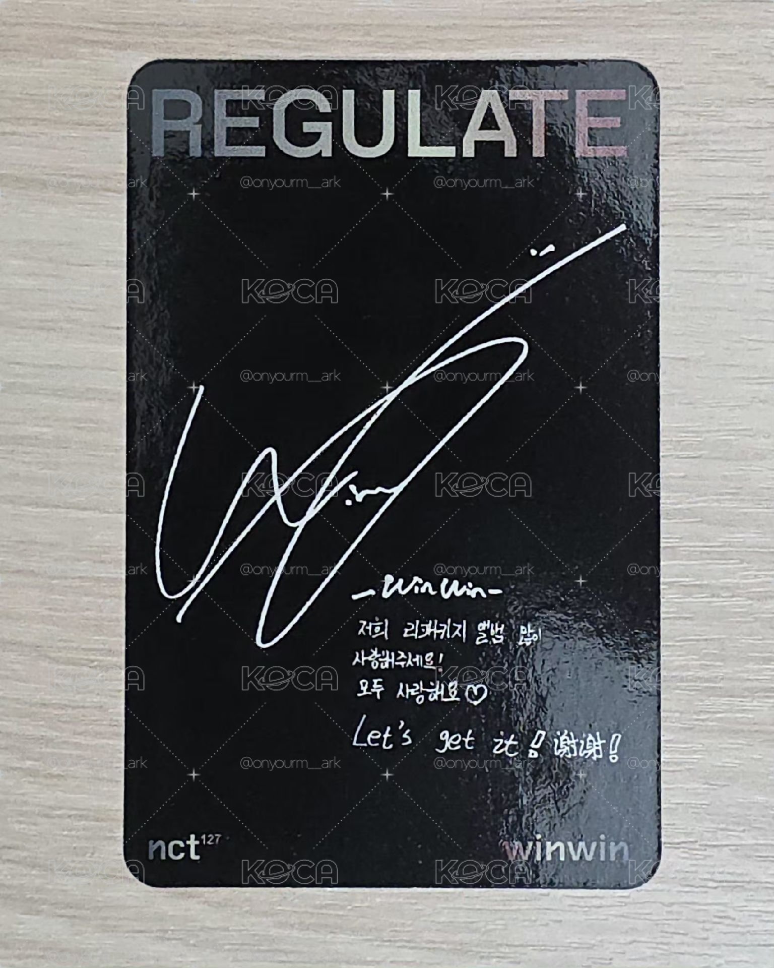 [昀昀] Regulate 專輯卡