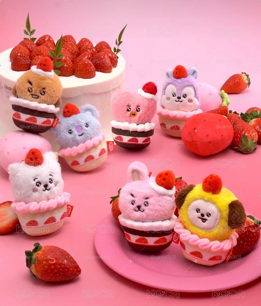 bt21 strawberry party吊飾🍓
