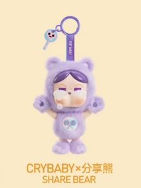 CRYBABY×Care Bears系列 吊飾 分享熊