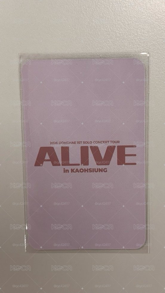 DONGHAE ALIVE高雄場入場卡