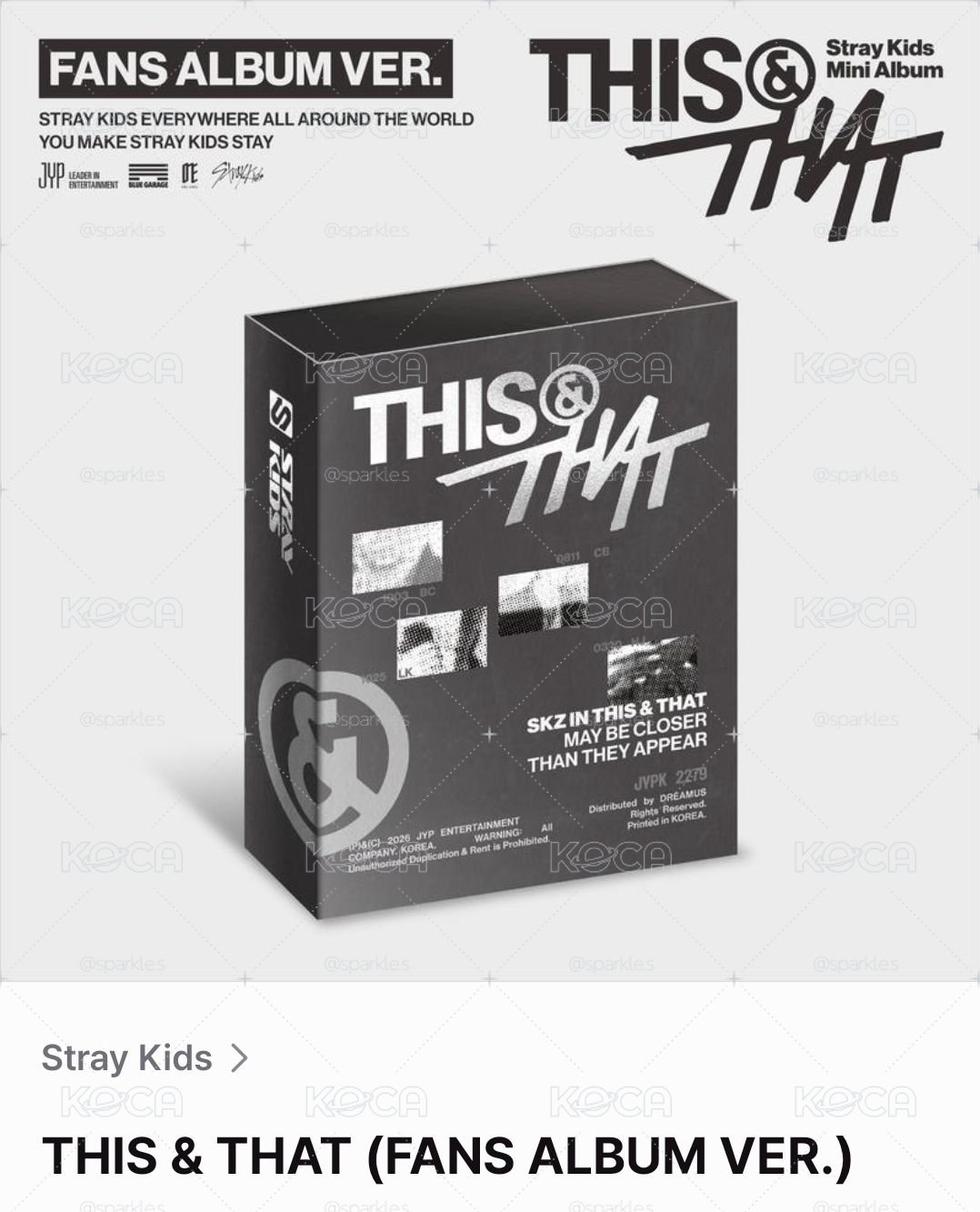 Stray Kids Run It Fans 版 未拆專