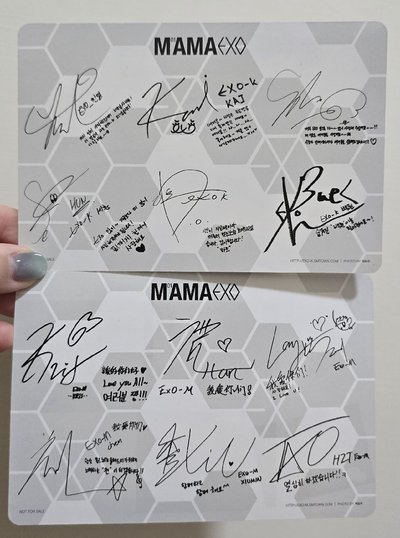 EXO-K EXO-M MAMA 團體大卡