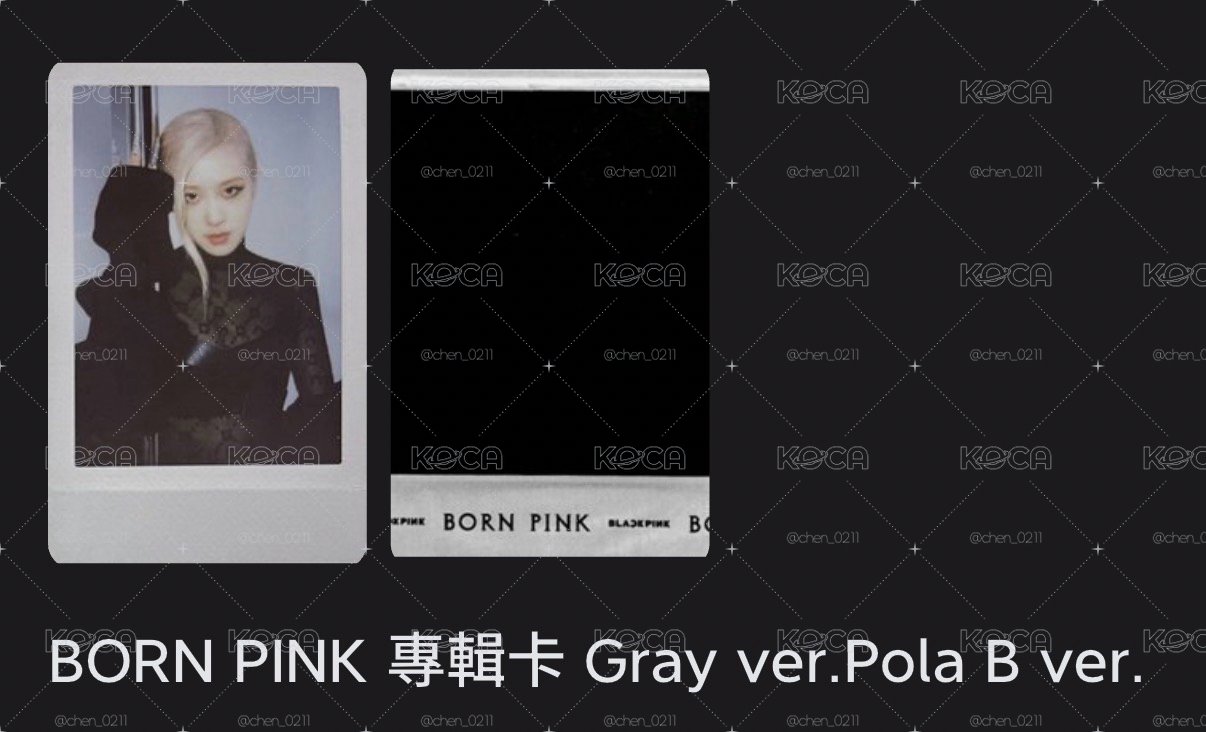 BORN PINK 專輯卡 Gray ver.Pola B ver.