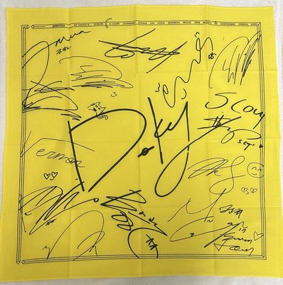DK 李碩珉 21年 d社雜誌全員簽名絲巾