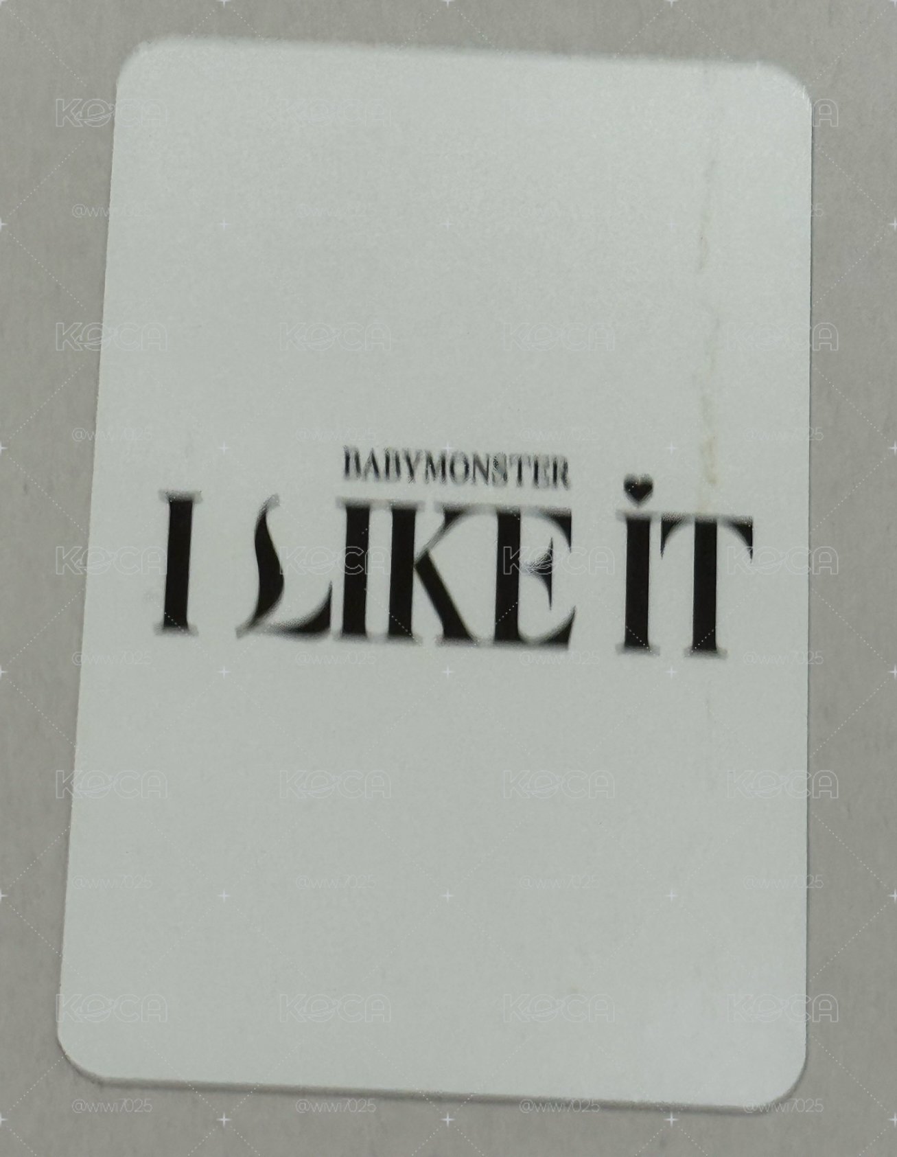 小卡背後大污漬損 I LIKE IT mk A ver. 幸運卡 asa