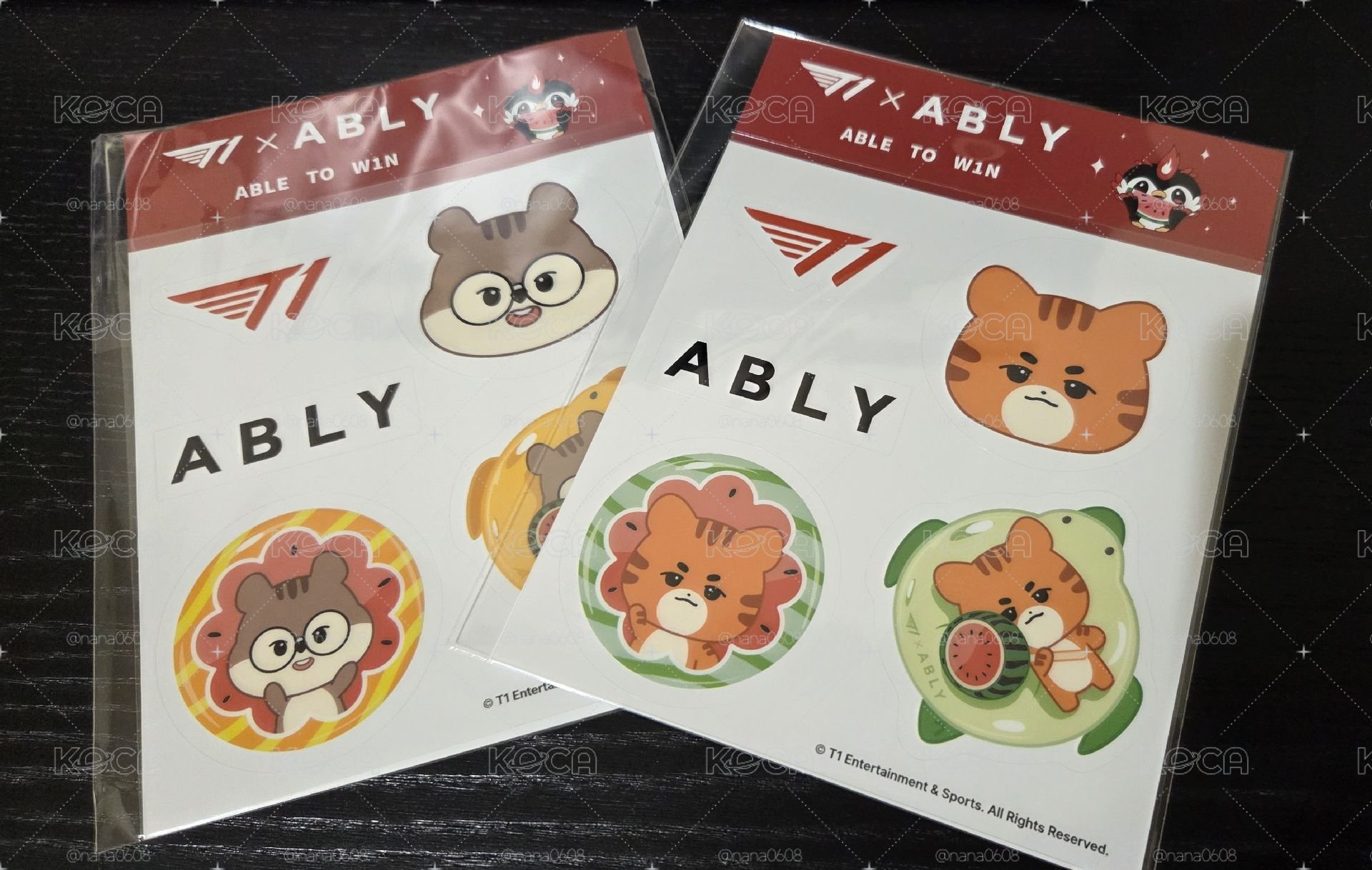 T1 X ABLY 滿額卡 貼紙